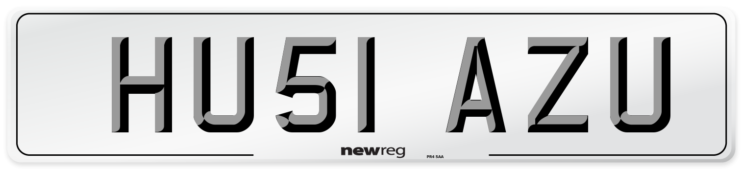 HU51 AZU Number Plate from New Reg
